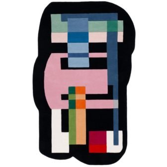 Fifth Avenue Black/Pink 8 ft. x 10 ft. Abstract Geometric Area Rug