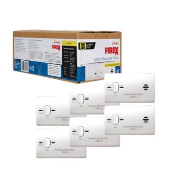 Firex AA Battery Powered Carbon Monoxide Detector, Slide Out Battery Door (6 Pack)
