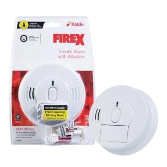 Firex Smoke Detector, Hardwired with 9-Volt Battery Backup & Front Load Battery...