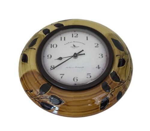 First Time Manufactory American Timekeeping Co. Wall Clock Leaf Pattern 12"