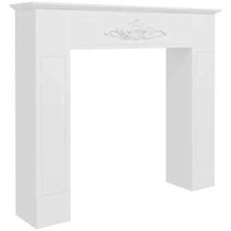 Fir Wood Fireplace Mantel Surround, 44.75 in. W x 40 in. H...