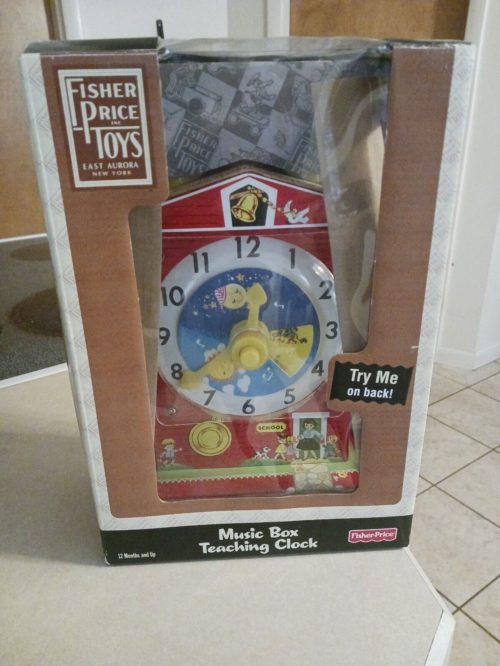 Fisher Price Classics Music Box Teaching Clock Retro Classical Brand New In Box