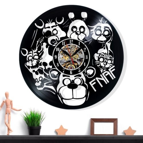 Five Nights at Freddy's Vinyl Wall Clock - Retro Decor - Unique Home Accent