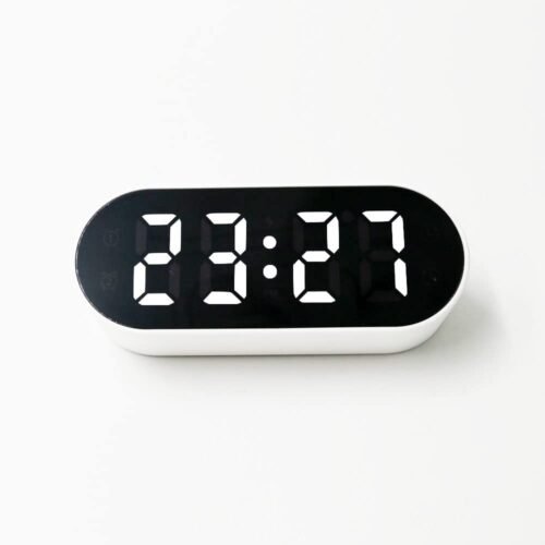 fjshellhome SHELLHOME Small LED Alarm Clock with Adjustable Volume, Calender,...