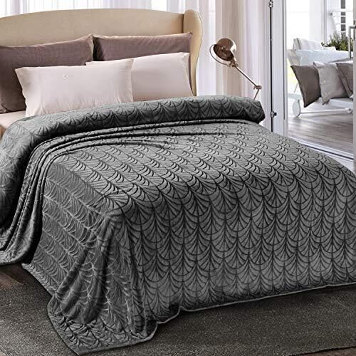Flannel Fleece King Size Bed Blanket Soft Velvet Lightweight Bedspread Plush