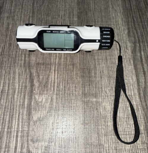 Flashlight LED Digital World Time Travel Alarm Clock Thermometer USA Seller Used