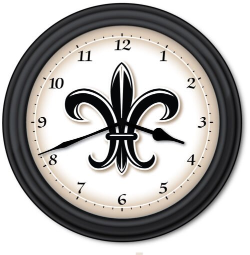 Fleur-de-lis Wall Clock - Kitchen Home French Decor France New Orleans - GIFT