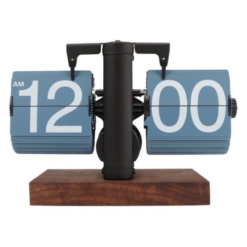 Flip Desk Clock, Digital Retro Automatic Turning Tube Clock, Battery Operated...