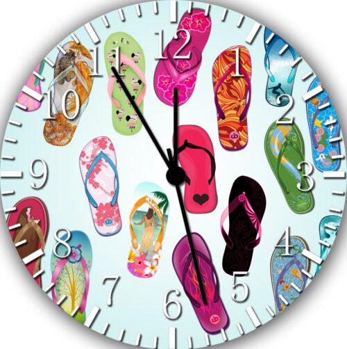 Flip Flops Frameless Borderless Wall Clock For Gifts or Home Decor E126