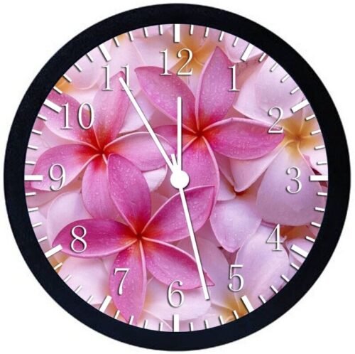 Flowers Wall Clock 12" Large Personalized option with adding names E115