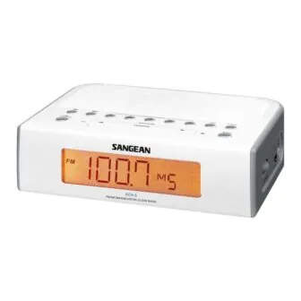 FM/AM Digital Tuning Alarm Clock Radio (White)