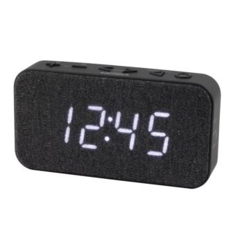 FM Digital Black Dual Alarm Clock Radio