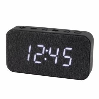 FM Digital Black Dual Alarm Clock Radio