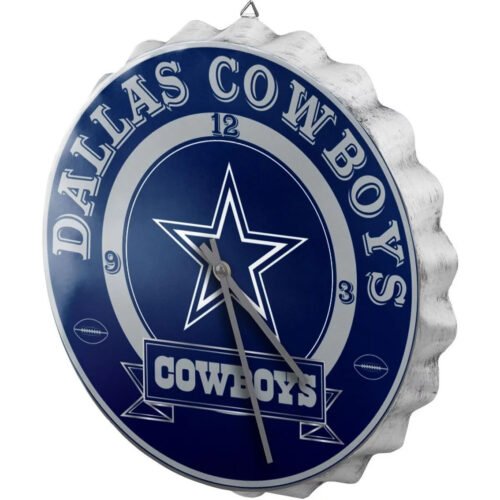 FOCO Dallas Cowboys Bottle Cap Wall Clock New Official NFL