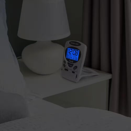 Fold-Up Digital Travel Alarm Clock with LCD, Nap Timer & Backlight NEW