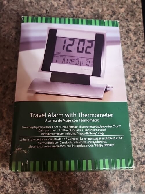 Folding Travel Digital LCD Desk Alarm Clock Timer with Thermometer Calendar NEW