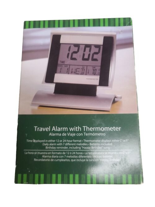 Folding Travel Digital LCD Desk Alarm Clock Timer with Thermometer Calendar NEW