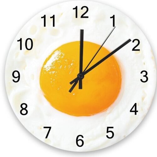Food Wall Clock Bedroom wood Wall Clock Battery Powered 12 inch Silent