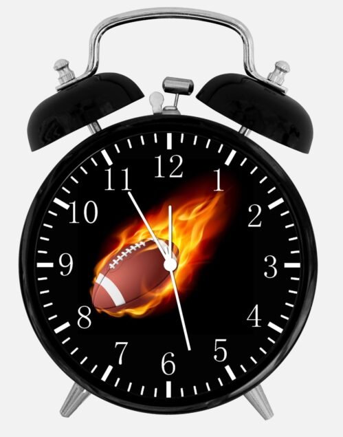 Football Alarm Desk Clock 3.75" Home or Office Decor E81 Nice For Gift
