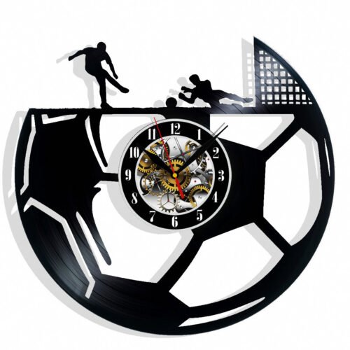 Football Soccer Vinyl Wall Clock Gift Birthday Holiday Art Home Room Decor