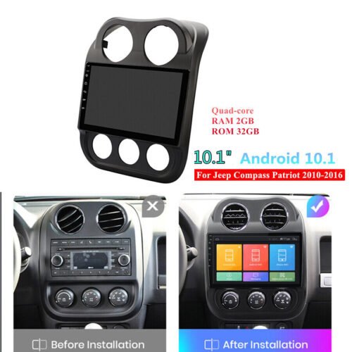 For 2010-16 Jeep Compass Patriot 10.1" Android 10.1 Head Unit Stereo GPS Navi FM