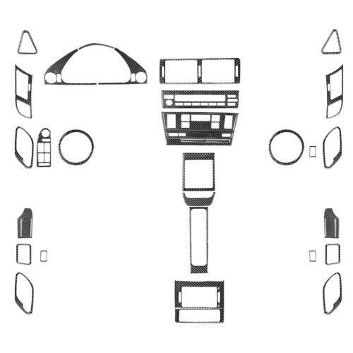 For BMW 5 Series E39 M5 1998-2003 35X Carbon Fiber Full Interior Kit Cover Trim