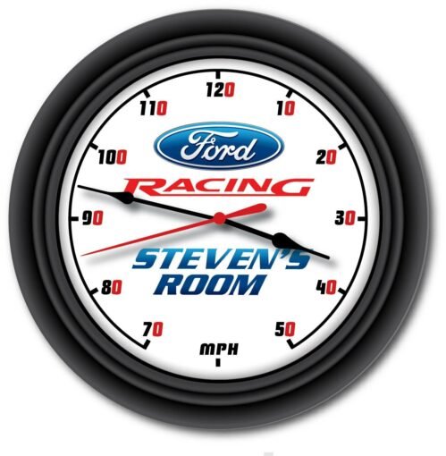 FORD Racing ST RS PERSONALIZED Wall Clock - Man Cave Garage Auto Shop GREAT GIFT