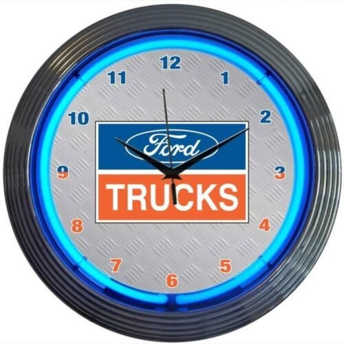 Ford Trucks Licensed OLP Sign Neon Clock 15"x15"