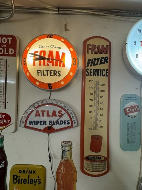 Fram Double Bubble Clock And Large Thermometer Combo ￼