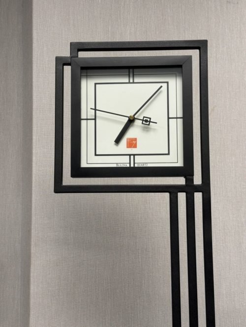 Frank Lloyd Wright Floor Clock by Bulova,78” High,Excellent Condition