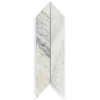 French Country Style Wood Look Chevron 3.75 in. x 11.75 in. Glass...