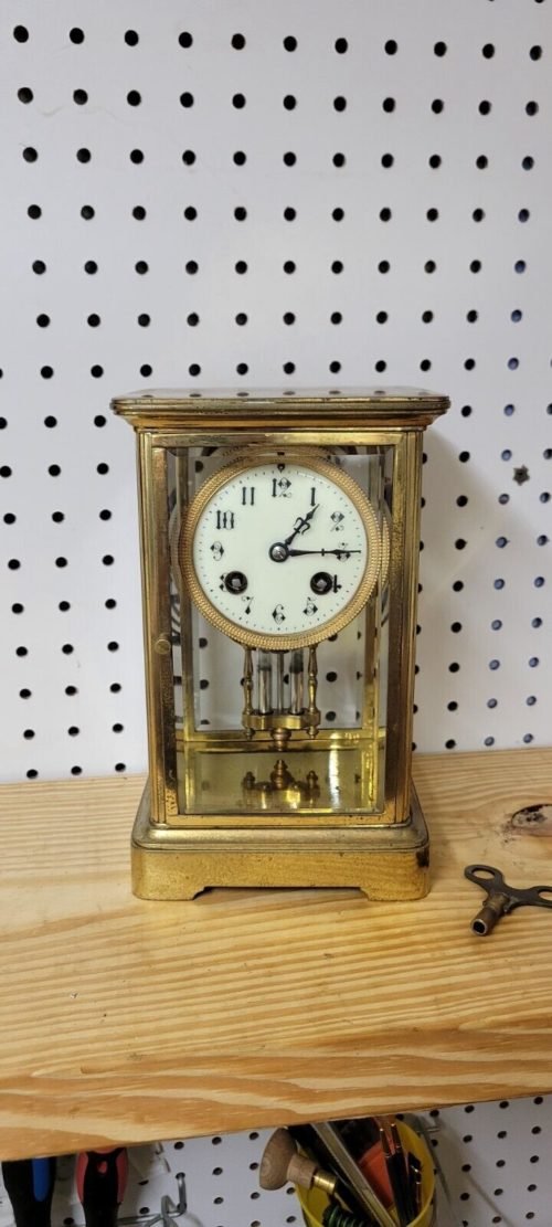 French Mantel Clock Japy !! Crystal Regulator!