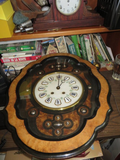 French Oeil De Boeuf Wall Mounted Pendulum Clock very nice