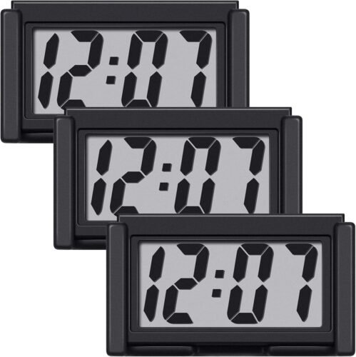 Frienda 3 Pcs Mini Digital Clock Small Magnetic Digital Clock Stick on Battery O