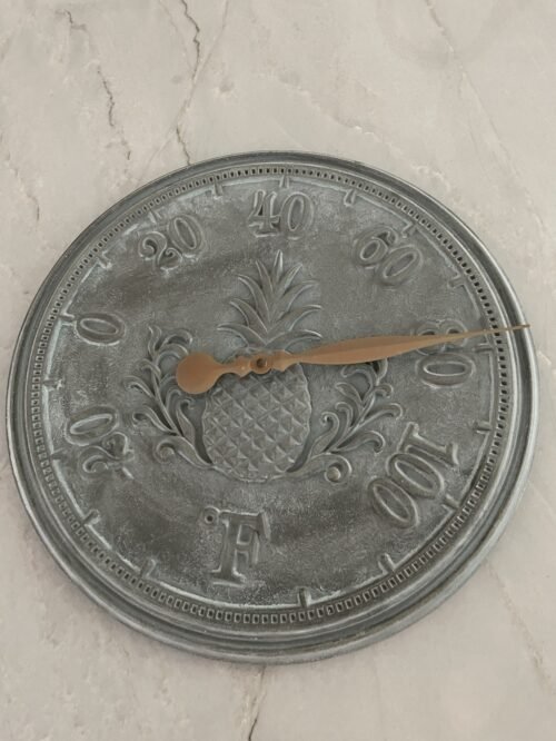 Frontgate Metal Pineapple Outdoor Theometer