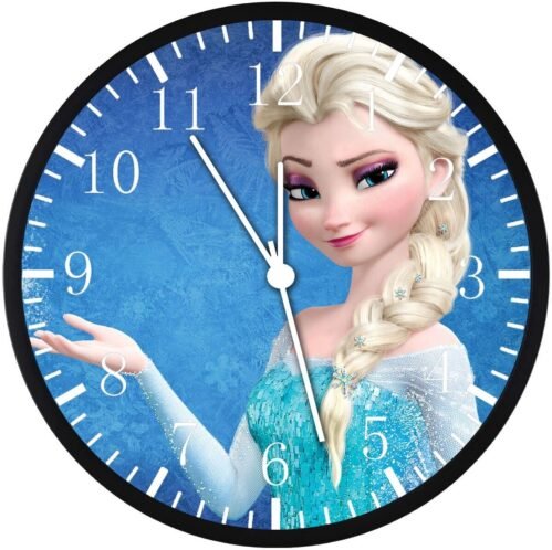 Frozen Elsa Wall Clock 12" Large Personalized option with adding names A471