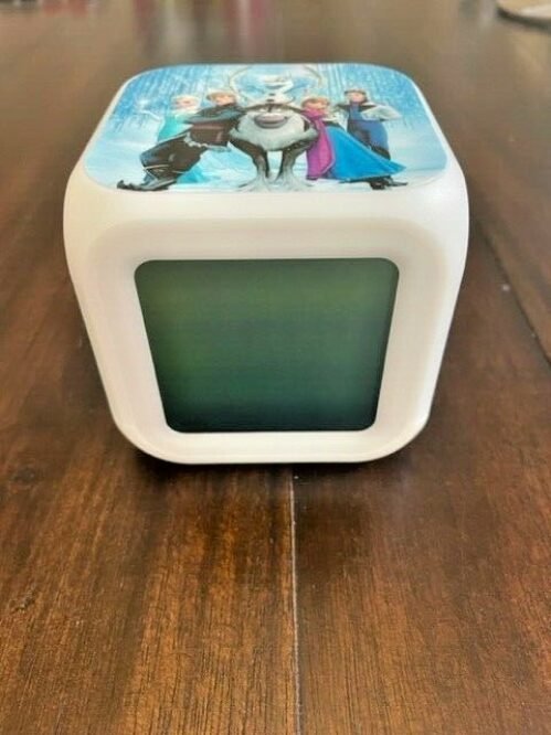 Frozen Light Up Alarm Clock Color Changing Square Alarm Clock Toy