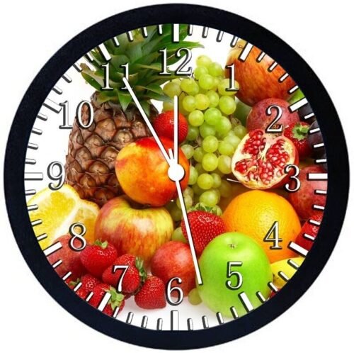 Fruits Wall Clock 12" Large Personalized option with adding names F27