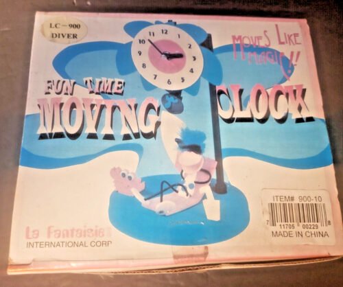 Fun Time Moving Novelty Clock Childrens Room DIVER Soft Foam New Open Box