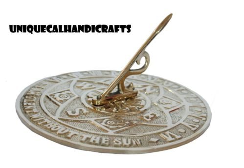 Garden sundial 8" brass Large Sundial Handmade Perfect for Outdoors gift decor