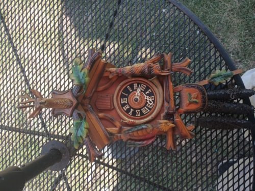 Gebr. Kuner ? Cuckoo Clock Hare Pheasant Needs Repair
