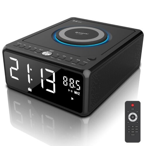 Gelielim CD Player Alarm Clock Radio with Remote, Bluetooth Boombox CD Player...