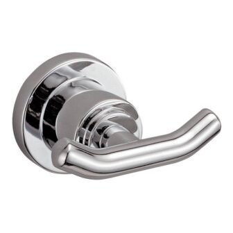 Geneva Double Robe Hook in Polished Chrome