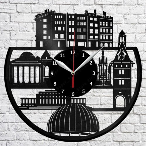 Geneva Skyline Vinyl Record Wall Clock Home Fan Art Decor 12'' 30 cm 7087