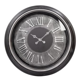 Genoa Vintage Round Wall Clock, 23 in. White
