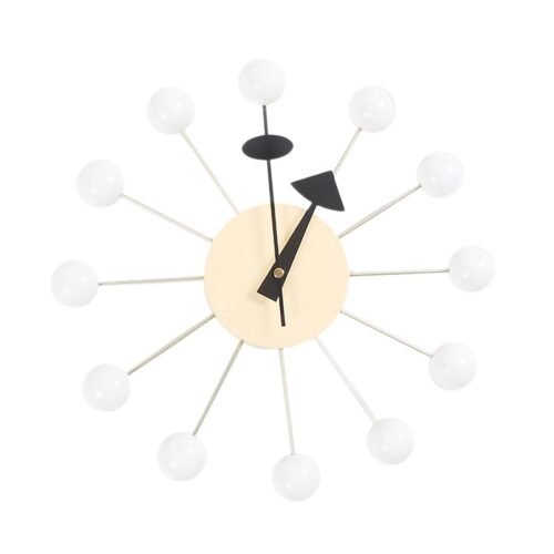 George Nelson 18" Mid Century for Wall Decor Bedroom Clocks White Ball Replica