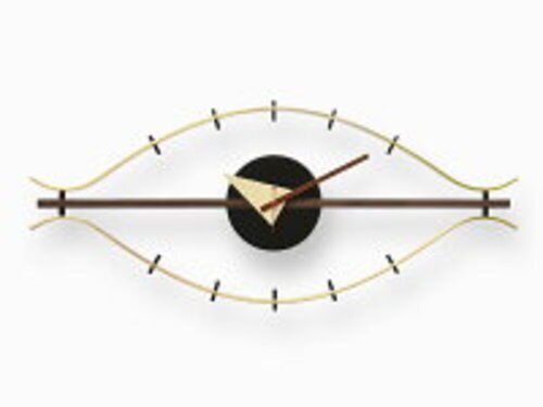 George Nelson Eye Clock Analog Wall Clock Reproduced product walnut Japan New FS