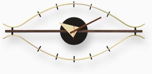 George Nelson Eye Clock Modern Analog Wall Clock W76cm H33cm New