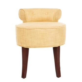 Georgia Gold Upholstered Vanity Stool