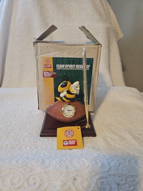 Georgia Tech Desktop Football Pen and Clock Set Yellow Jackets